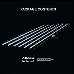 Best Pirce 🧨 46 in. Steel Fence and Wall Spike Strips (6-Pack + Adhesive) by MAXguard ⌛ -Cheap Fence Gates Plus Store maxguard barbed wire fencing 100r 40 1000