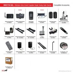 Best deal 👍 Medium Duty Single Swing Gate Opener Solar Panel Combo Kit Smart Capable by Mighty Mule 🤩 -Cheap Fence Gates Plus Store mighty mule automatic gate openers mm371w sol 44 1000