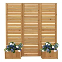 Best Sale 💯 5' x 5' Wood Privacy Screen by Yardistry ✔️ -Cheap Fence Gates Plus Store natural cedar stain yardistry outdoor privacy screens ym11703 44 1000