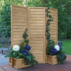 Best Sale 💯 5' x 5' Wood Privacy Screen by Yardistry ✔️ -Cheap Fence Gates Plus Store natural cedar stain yardistry outdoor privacy screens ym11703 77 1000