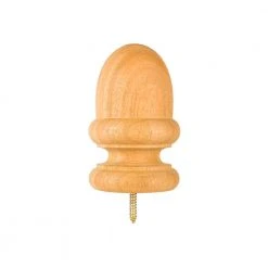 Outlet ⌛ 3.5 in. x 3.5 in. 4x4 Mahogany Kiln-Dried Acorn Post Cap Finial by Protectyte ✨