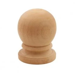 Best Sale 😍 5.5 in. x 5.5 in. Mahogany Kiln-Dried Globe Post Cap Finial by Protectyte 😀