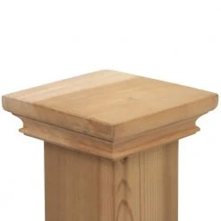 New ✔️ Miterless 4 in. x 4 in. Untreated Wood Flat Slip Over Fence Post Cap by Protectyte 😀 -Cheap Fence Gates Plus Store natural wood grain protectyte deck post caps ftb0358m 44 1000