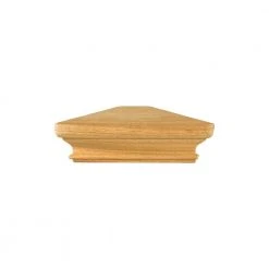Best Pirce 🔥 Miterless 4 in. x 4 in. Untreated Wood Pyramid Slip Over Fence Post Cap by Protectyte 🥰 -Cheap Fence Gates Plus Store natural wood grain protectyte deck post caps hdpy358 c3 1000