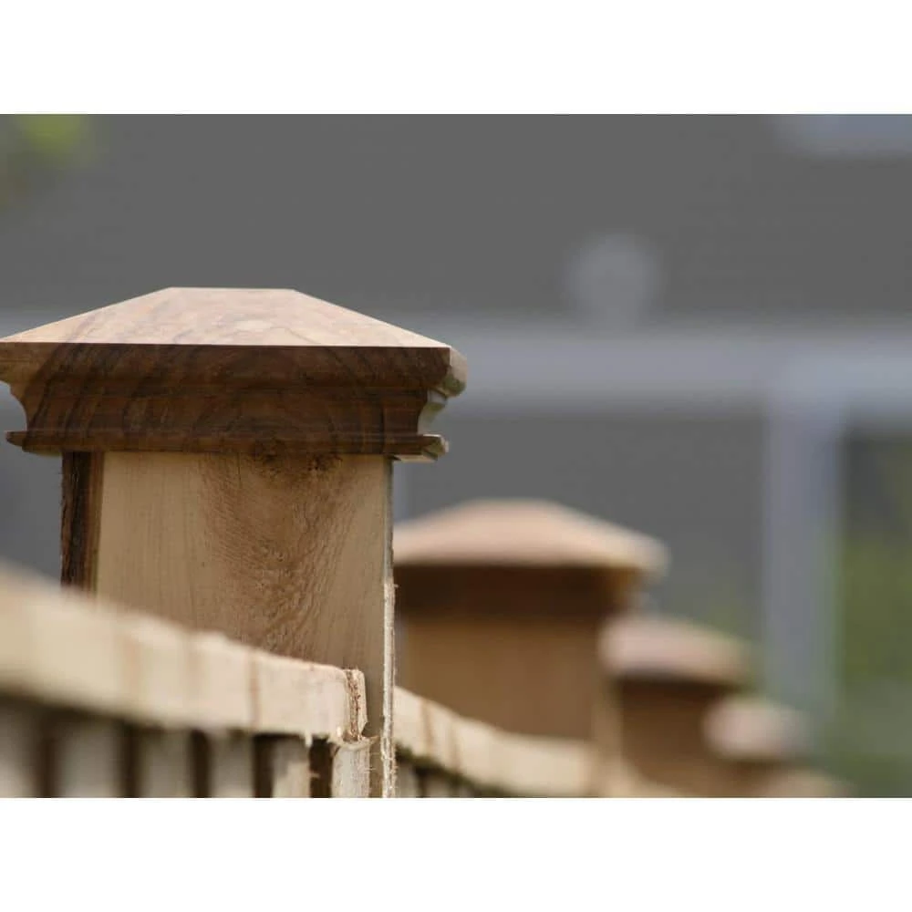 Brand new ⭐ Miterless 5 in. x 5 in. Untreated Wood Pyramid Slip Over Fence Post Cap by Protectyte ✔️ 8 Brand new ⭐ Miterless 5 in. x 5 in. Untreated Wood Pyramid Slip Over Fence Post Cap by Protectyte ✔️ - Image 6