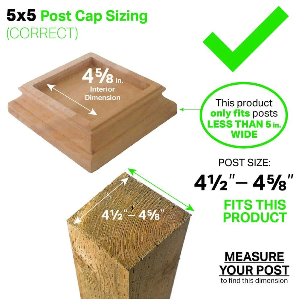 Brand new ⭐ Miterless 5 in. x 5 in. Untreated Wood Pyramid Slip Over Fence Post Cap by Protectyte ✔️ 7 Brand new ⭐ Miterless 5 in. x 5 in. Untreated Wood Pyramid Slip Over Fence Post Cap by Protectyte ✔️ - Image 5