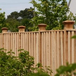 Outlet 😍 Miterless 6 in. x 6 in. Untreated Wood Pyramid Slip Over Fence Post Cap by Protectyte ⭐ -Cheap Fence Gates Plus Store natural wood grain protectyte deck post caps hdpy534 1f 1000