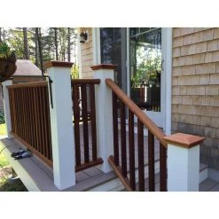 Outlet 😍 Miterless 6 in. x 6 in. Untreated Wood Pyramid Slip Over Fence Post Cap by Protectyte ⭐ -Cheap Fence Gates Plus Store natural wood grain protectyte deck post caps hdpy534 44 1000