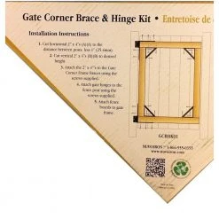 New 😉 Gate Corner Frame Brace Kit (8-Piece) by NUVO IRON ✔️ -Cheap Fence Gates Plus Store nuvo iron fence hardware gcbhk01 44 1000