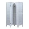 Best reviews of 🤩 4-Panel Wood Room Divider Louver Partition Screen, 5.6 ft. Tall Folding Privacy Screen for Home Office, Bedroom by Unbranded 🔥 -Cheap Fence Gates Plus Store old white outdoor privacy screens gm h 396 64 1000