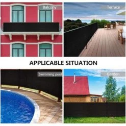 Coupon 🔔 5 ft. x 50 ft. Black Privacy Fence Screen Netting Mesh with Reinforced Eyelets for Chain link Garden Fence by ORION ❤️ -Cheap Fence Gates Plus Store orion snow fencing 10 112 31 1000