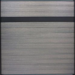 New 😍 Euro Style 6 ft. H x 6 ft. W Estate Oxford Grey Aluminum/Composite Horizontal Fence Section by Veranda 🔔