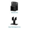 Best reviews of 🧨 Aquatine Black 2 in. x 2 in. x 4 in. Aluminum Pool Fence Picket Bracket Kit by PEAK 🔥 -Cheap Fence Gates Plus Store peak fence hardware 56901 64 1000