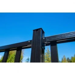 Cheapest ✨ AquatinePLUS 2 in. x 3 in. x 5 in. Black Aluminum Pool Fence Picket Bracket Kit by PEAK 👏 -Cheap Fence Gates Plus Store peak fence hardware 57901 fa 1000