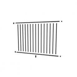 Brand new 🎁 Aquatine 1/2 in. x 72 in. x 4 ft. Black Aluminum Pool Fence Rail and Picket Kit by PEAK 🌟