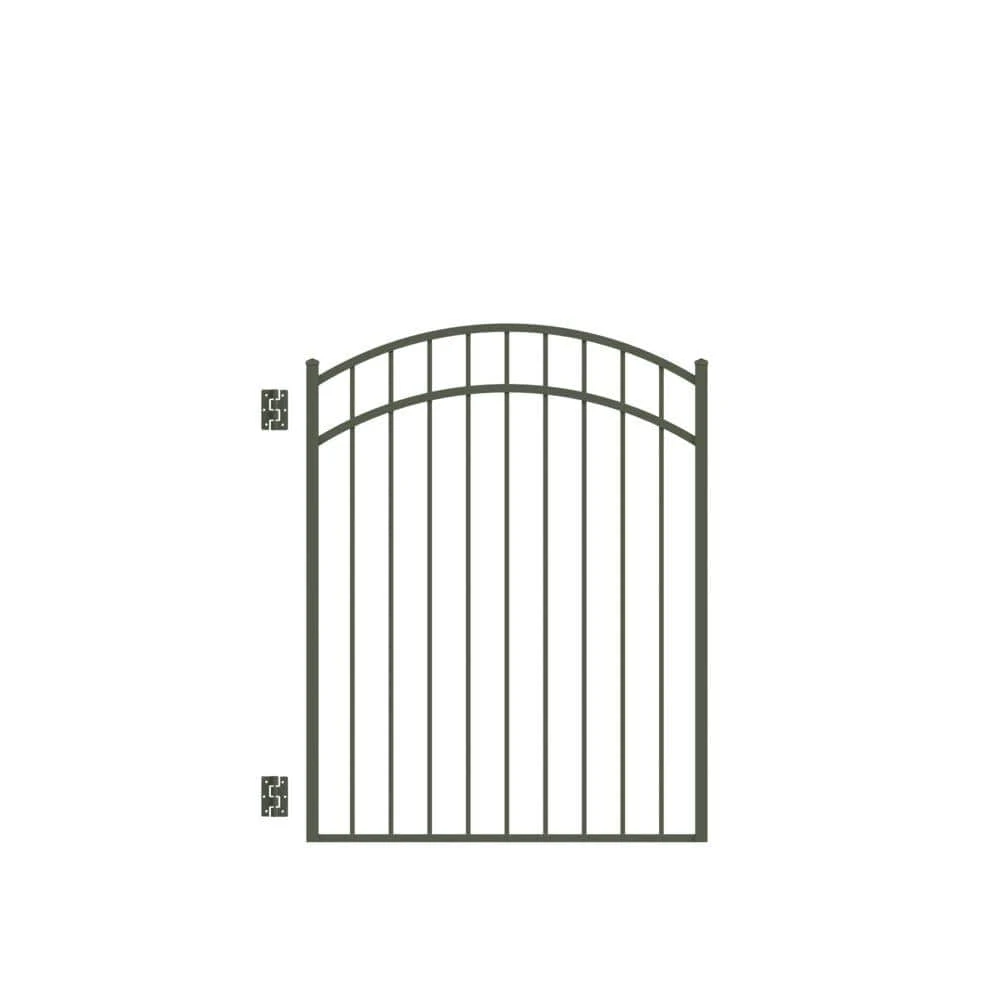 Best deal 🛒 Natural Reflections Standard-Duty 4 ft. W x 4-1/2 ft. H Pewter Aluminum Arched Pre-Assembled Fence Gate by Barrette Outdoor Living 💯 3 Best deal 🛒 Natural Reflections Standard-Duty 4 ft. W x 4-1/2 ft. H Pewter Aluminum Arched Pre-Assembled Fence Gate by Barrette Outdoor Living 💯