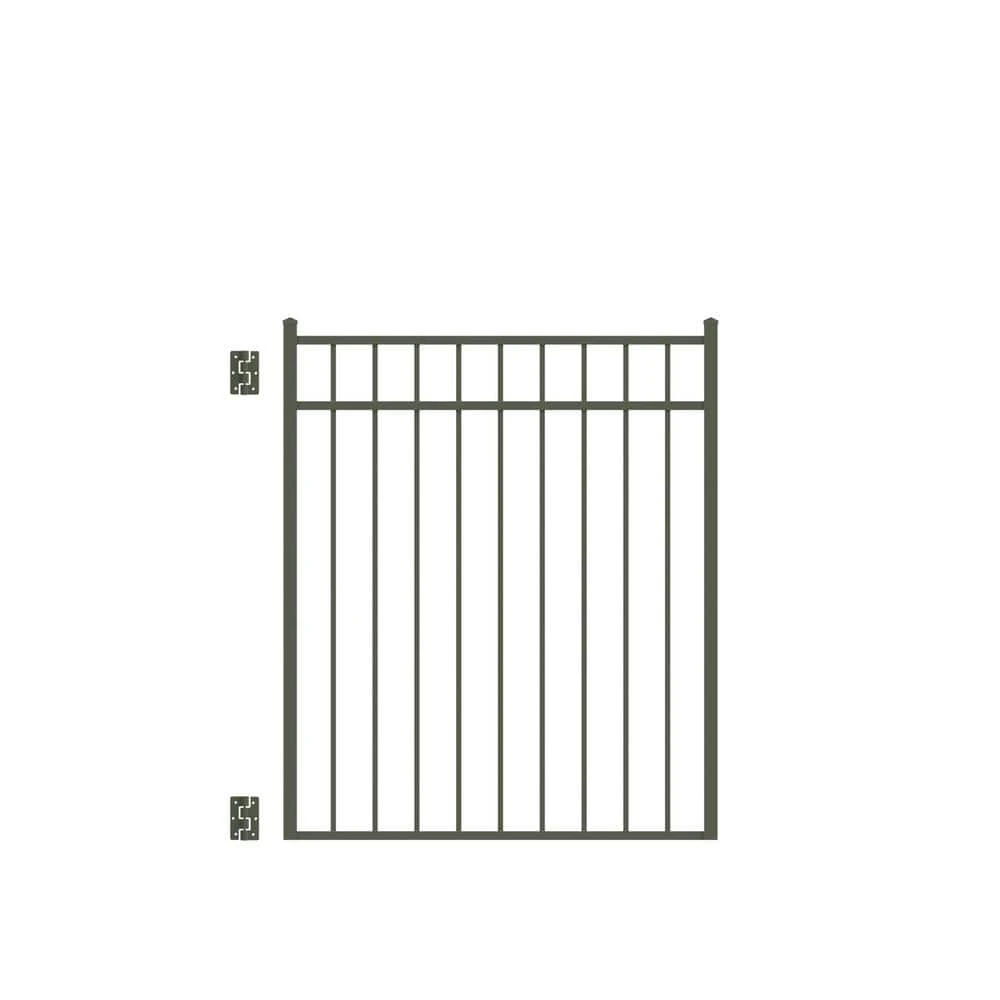 Buy π Natural Reflections Standard-Duty 4 ft. W x 4.5 ft. H Pewter Aluminum Straight Pre-Assembled Fence Gate by Barrette Outdoor Living π 3 Buy π Natural Reflections Standard-Duty 4 ft. W x 4.5 ft. H Pewter Aluminum Straight Pre-Assembled Fence Gate by Barrette Outdoor Living π