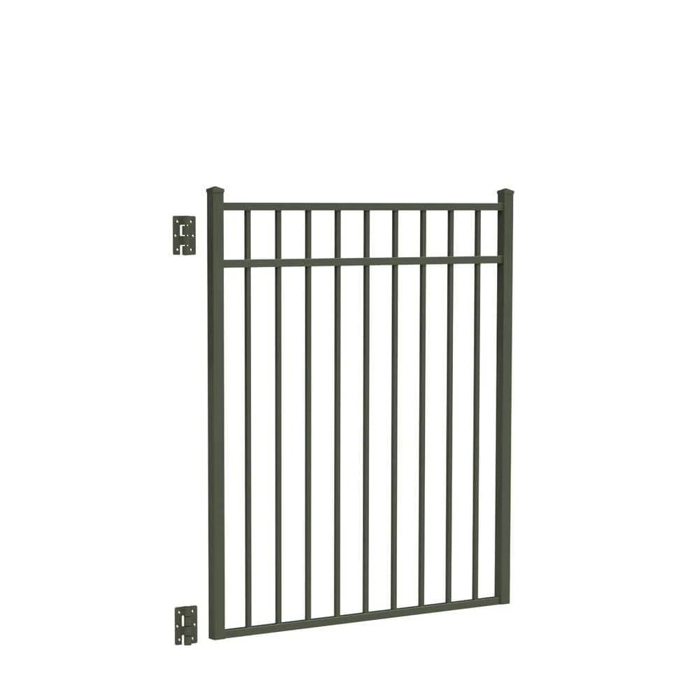 Buy π Natural Reflections Standard-Duty 4 ft. W x 4.5 ft. H Pewter Aluminum Straight Pre-Assembled Fence Gate by Barrette Outdoor Living π 4 Buy π Natural Reflections Standard-Duty 4 ft. W x 4.5 ft. H Pewter Aluminum Straight Pre-Assembled Fence Gate by Barrette Outdoor Living π - Image 2