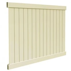 Budget ❤️ Bryce 6 ft. H x 8 ft. W Sand Vinyl Un-Assembled Fence Panel by Barrette Outdoor Living ✨ -Cheap Fence Gates Plus Store sand barrette outdoor living vinyl fence panels 73014728 40 1000
