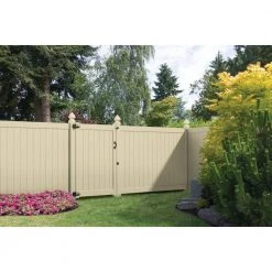 Budget ❤️ Bryce 6 ft. H x 8 ft. W Sand Vinyl Un-Assembled Fence Panel by Barrette Outdoor Living ✨ -Cheap Fence Gates Plus Store sand barrette outdoor living vinyl fence panels 73014728 4f 1000