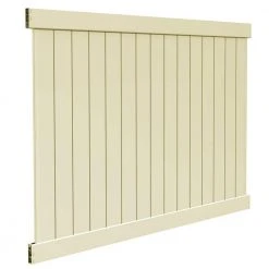 Budget ❤️ Bryce 6 ft. H x 8 ft. W Sand Vinyl Un-Assembled Fence Panel by Barrette Outdoor Living ✨ -Cheap Fence Gates Plus Store sand barrette outdoor living vinyl fence panels 73014728 c3 1000