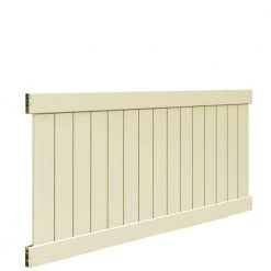Coupon 🌟 Linden 4 ft. H x 8 ft. W Sand Vinyl Privacy Fence Panel Kit by Veranda ❤️ -Cheap Fence Gates Plus Store sand veranda vinyl fence panels 73014720 c3 1000