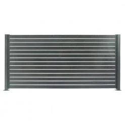 Best deal ⌛ Quick Screen 7.83 ft. x 5.91 ft. x 0.20 ft. Slate Gray Aluminum Slat Kit for fence panels by Stratco ✨