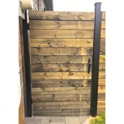 Hot Sale 👏 4 ft. x 6 ft. Wood and Aluminum Fence Gate Kit by Slipfence 🔥 -Cheap Fence Gates Plus Store slipfence metal fence gates sf2 gk100 1d 1000