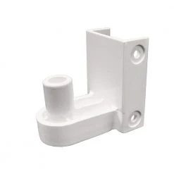 Cheapest 🤩 White Modular Vinyl Fence Hinge Bracket (12-Box) by SnapFence 👍