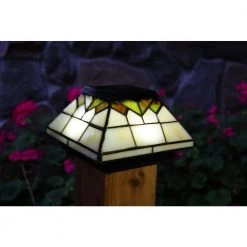 Best Pirce ๐งจ Wellington 4 in. x 4 in./ 5 in. x 5 in. Outdoor Stain Glass Solar Post Cap (2-Pack) by Classy Caps ๐ 12 Best Pirce ๐งจ Wellington 4 in. x 4 in./ 5 in. x 5 in. Outdoor Stain Glass Solar Post Cap (2-Pack) by Classy Caps ๐ -Cheap Fence Gates Plus Store stained glass classy caps deck post caps wg322 c3 1000