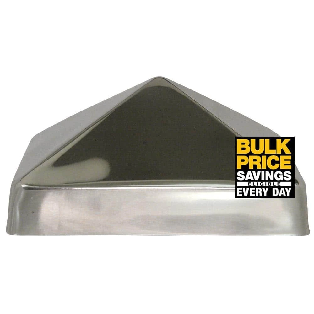 New ✔️ 6 in. x 6 in. Stainless Steel Pyramid Slip Over Fence Post Cap by Protectyte 🧨 4 New ✔️ 6 in. x 6 in. Stainless Steel Pyramid Slip Over Fence Post Cap by Protectyte 🧨 - Image 2