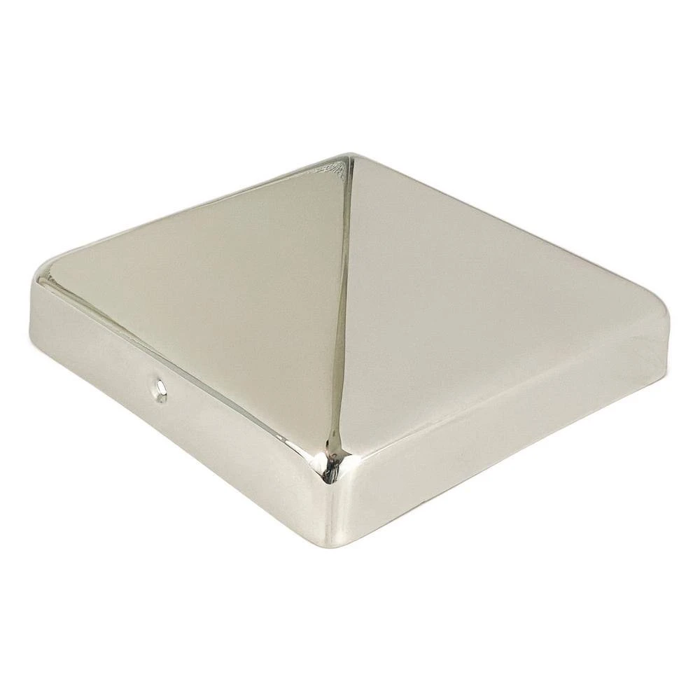 New ✔️ 6 in. x 6 in. Stainless Steel Pyramid Slip Over Fence Post Cap by Protectyte 🧨 3 New ✔️ 6 in. x 6 in. Stainless Steel Pyramid Slip Over Fence Post Cap by Protectyte 🧨