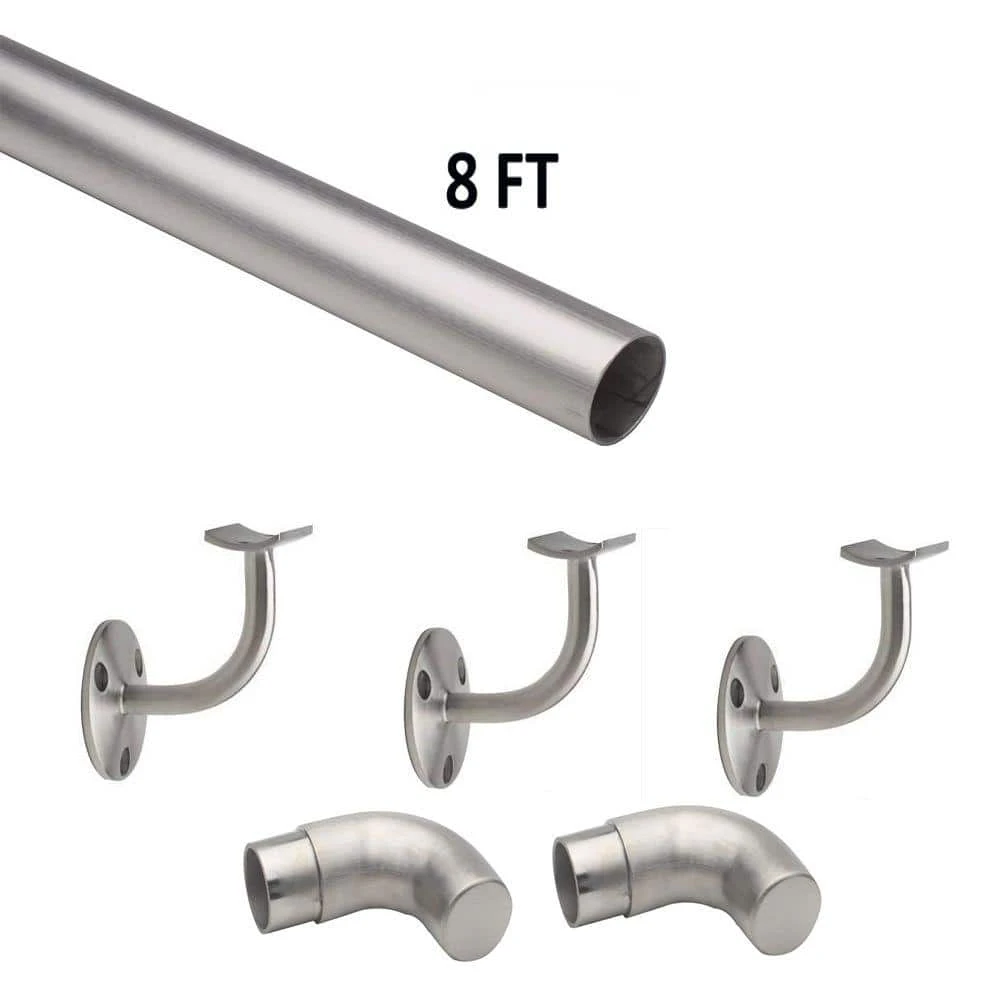 Coupon π€© 8 ft. Brushed Satin Solid Stainless Steel Round Hand Rail Kit by Unbranded π 4 Coupon π€© 8 ft. Brushed Satin Solid Stainless Steel Round Hand Rail Kit by Unbranded π - Image 2