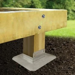 Best reviews of ⭐ 6 in. x 6 in. to 24 in. Steel Deck Foot Anchor by Unbranded ✔️ -Cheap Fence Gates Plus Store stair hardware tidf662600 31 1000