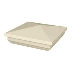 Best deal 🔔 5 in. x 5 in. Tan Vinyl New England Fence Post Cap by Veranda 👏