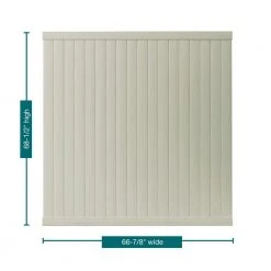 Budget 🔥 Somerset 6 ft. H x 6 ft. W Tan Vinyl Privacy Unassembled Fence Panel by Veranda ⌛ -Cheap Fence Gates Plus Store tan veranda vinyl fence panels 128010 76 1000