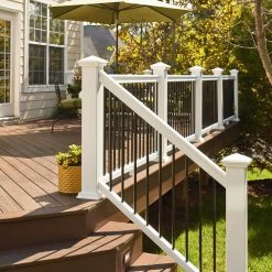 Buy ✔️ CountrySide 5 in. x 5 in. Tranquil White PVC Pyramid Cap by Fiberon 🔔 -Cheap Fence Gates Plus Store tranquil white fiberon deck post caps cap pyramid 5 wh 1f 1000
