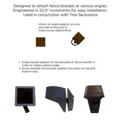 Cheapest 🌟 Seclusions Fence Bracket 4-Pack by Trex 👏 -Cheap Fence Gates Plus Store trex fence hardware fbracket 1f 1000