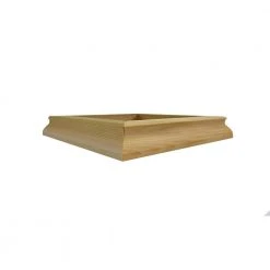 Hot Sale 🎁 4 in. x 4 in. x 3/4 in. Tall Cedar Post Base Trim by Unbranded 🧨 -Cheap Fence Gates Plus Store unfinished cedar deck post caps post base trim 3 4 1f 1000