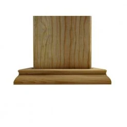 Hot Sale 🎁 4 in. x 4 in. x 3/4 in. Tall Cedar Post Base Trim by Unbranded 🧨 -Cheap Fence Gates Plus Store unfinished cedar deck post caps post base trim 3 4 fa 1000