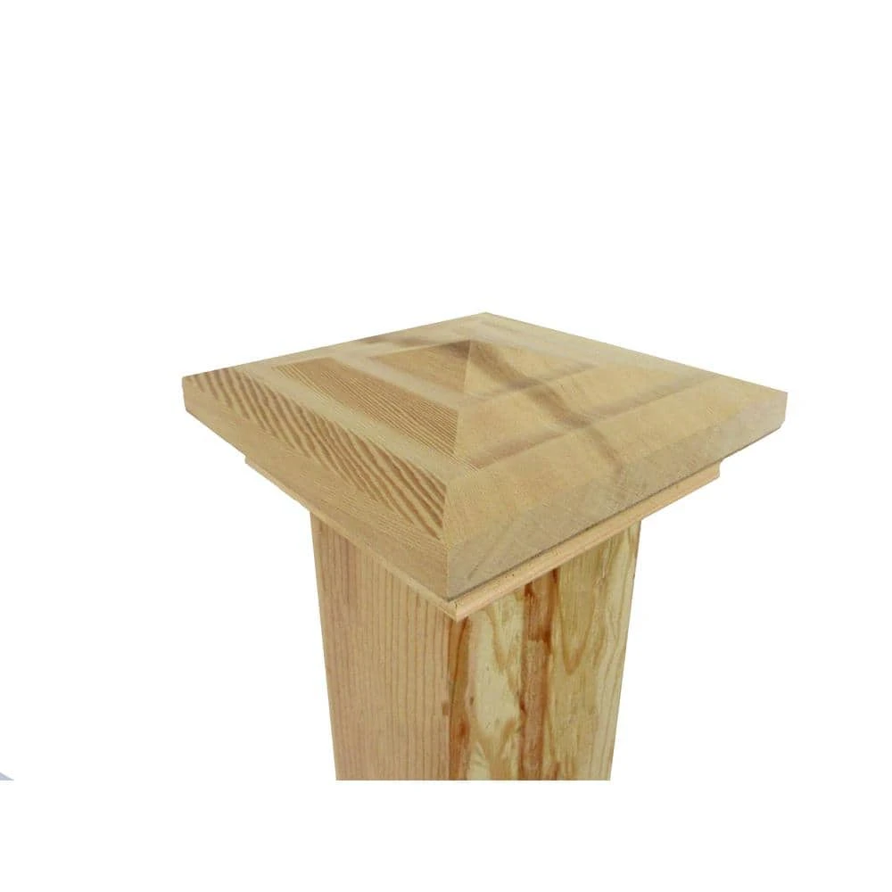 Best deal π 4 in. x 4 in. Step-In Pyramid Cedar Post Cap by Unbranded π 7 Best deal π 4 in. x 4 in. Step-In Pyramid Cedar Post Cap by Unbranded π - Image 5