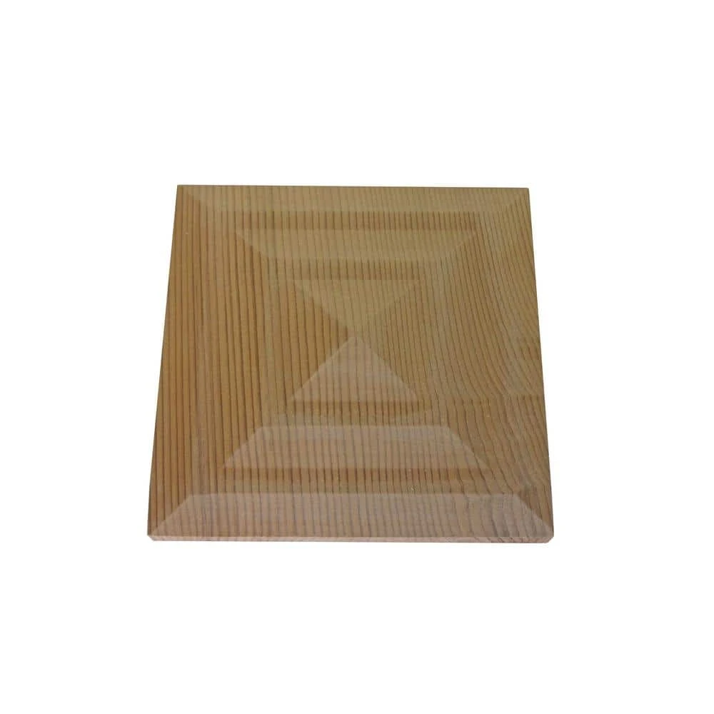 Best deal π 4 in. x 4 in. Step-In Pyramid Cedar Post Cap by Unbranded π 5 Best deal π 4 in. x 4 in. Step-In Pyramid Cedar Post Cap by Unbranded π - Image 3
