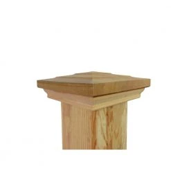 Wholesale 🎁 4 in. x 4 in. Step-Out Pyramid Cedar Post Cap by Unbranded 🎁 -Cheap Fence Gates Plus Store unfinished cedar deck post caps step out pyramid 1f 1000