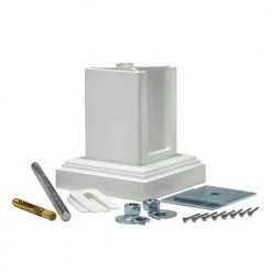 Budget 😀 4 in. x 4 in. Vinyl Fence Post Concrete Mount by Veranda ✨