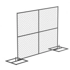 Cheapest 😀 HRAIL 72 in. Galvanized Silver Construction Barrier - Starter Unit Chainlink Without Slats by Vestil 🤩