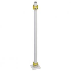 Hot Sale 🤩 4-1/2 in. x 4-1/2 in. x 48 in. Hot-Dipped Galvanized Powder 🥰 Coated White Steel Surface Mount for Fence Posts by WamBam Fence ✨