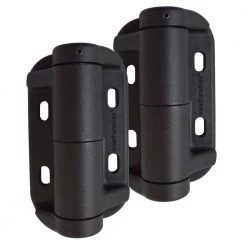 Best Sale 🔔 Black Nylon Polymer Self-Closing Adjustable Gate Hinges (2-Pack) by Weatherables ⭐