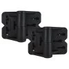 Budget 🤩 Black Heavy Duty Nylon Polymer Self-Closing Multi-Adjustable Gate Hinges (2-Pack) by Weatherables 🥰 -Cheap Fence Gates Plus Store weatherables gate opener accessories wbga hingehd nw 64 1000