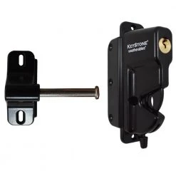 Wholesale 👍 Keystone Black Zinc Diecast Metal 1-Sided Key-Lockable Gate Latch by Weatherables ❤️