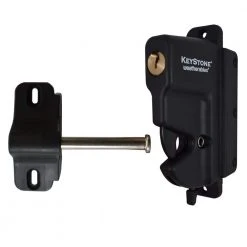 Discount 💯 Keystone Black Nylon Polymer 1-Sided Key-Lockable Gate Latch by Weatherables ⭐